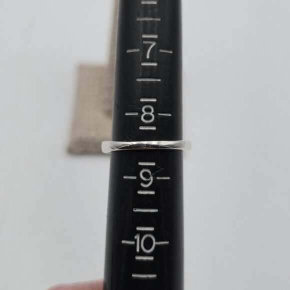 Size 8.5 Sterling Silver Faceted Black Onyx Gem Band Ring A4288 - Picture 7 of 9